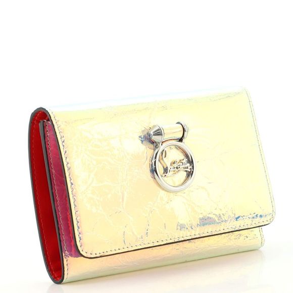 Christian Louboutin Trifold Wallet Iridescent Patent Metallic - Picture 3 of 7